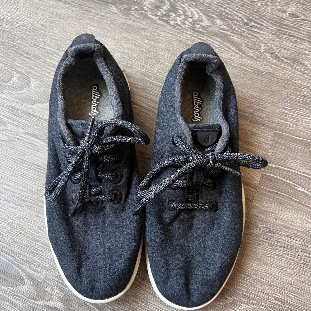 All Birds Allbirds WR Womens Black Merino Wool Runner Running Shoes Size 7